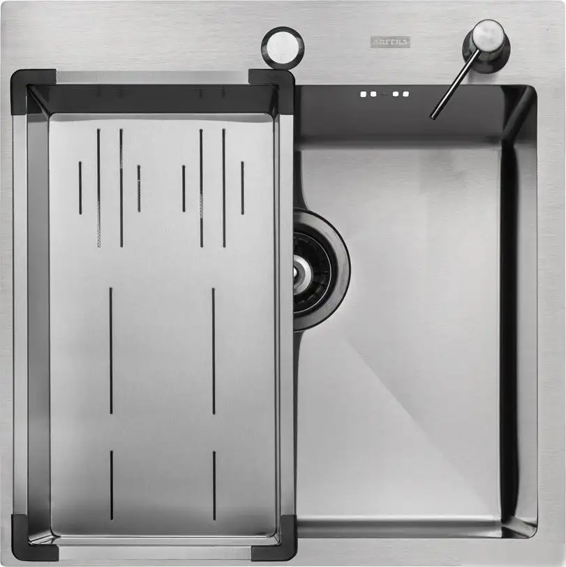 Кухонная мойка ARFEKA Eco AR мойка 500*500, коландер G, дозатор Satin - фото товара