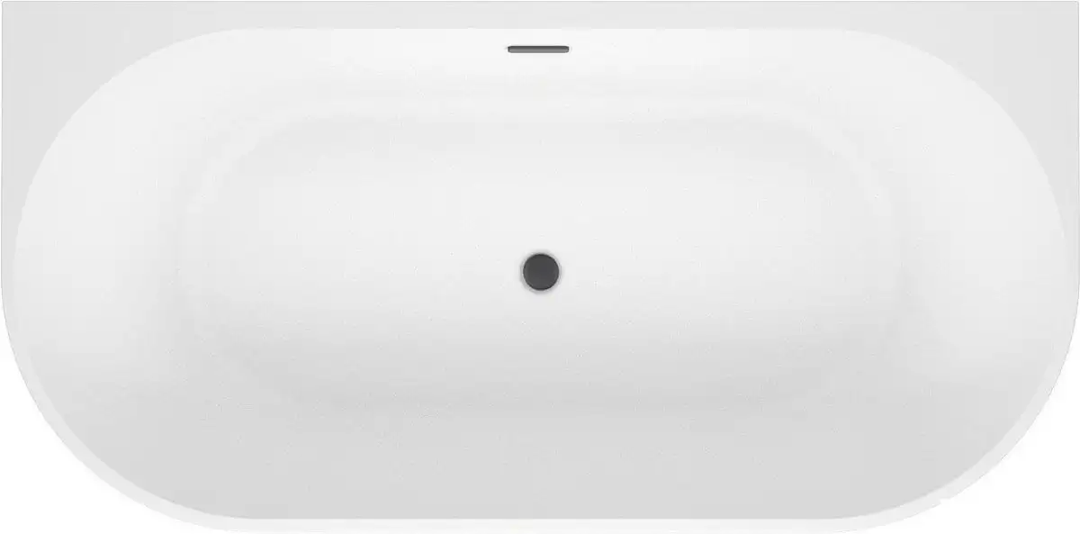 Ванна Wellsee Excellence Pro 180x80 28760403R (пристенная ванна белый глянец, экран, ножки, сифон-автомат матовый черный) - фото товара