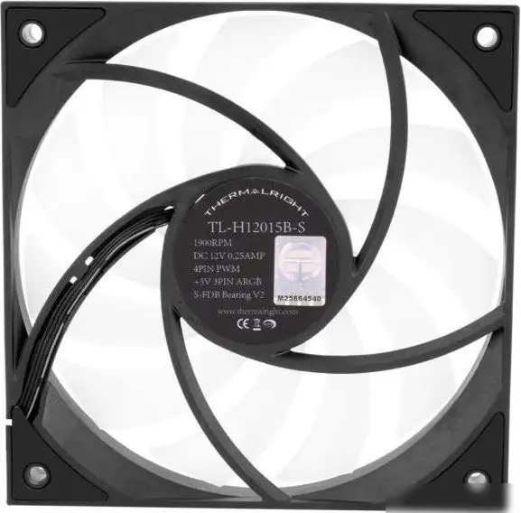 Вентилятор для корпуса Thermalright TL-H12015B-S (черный) – фото товара