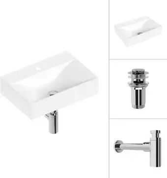 Умывальник Lauter 21887B + клапан 21190CH + сифон 21635CH (хром) - изображение в каталоге