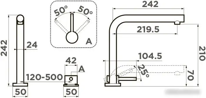 Смеситель Omoikiri Nara-С (хром) - фото товара