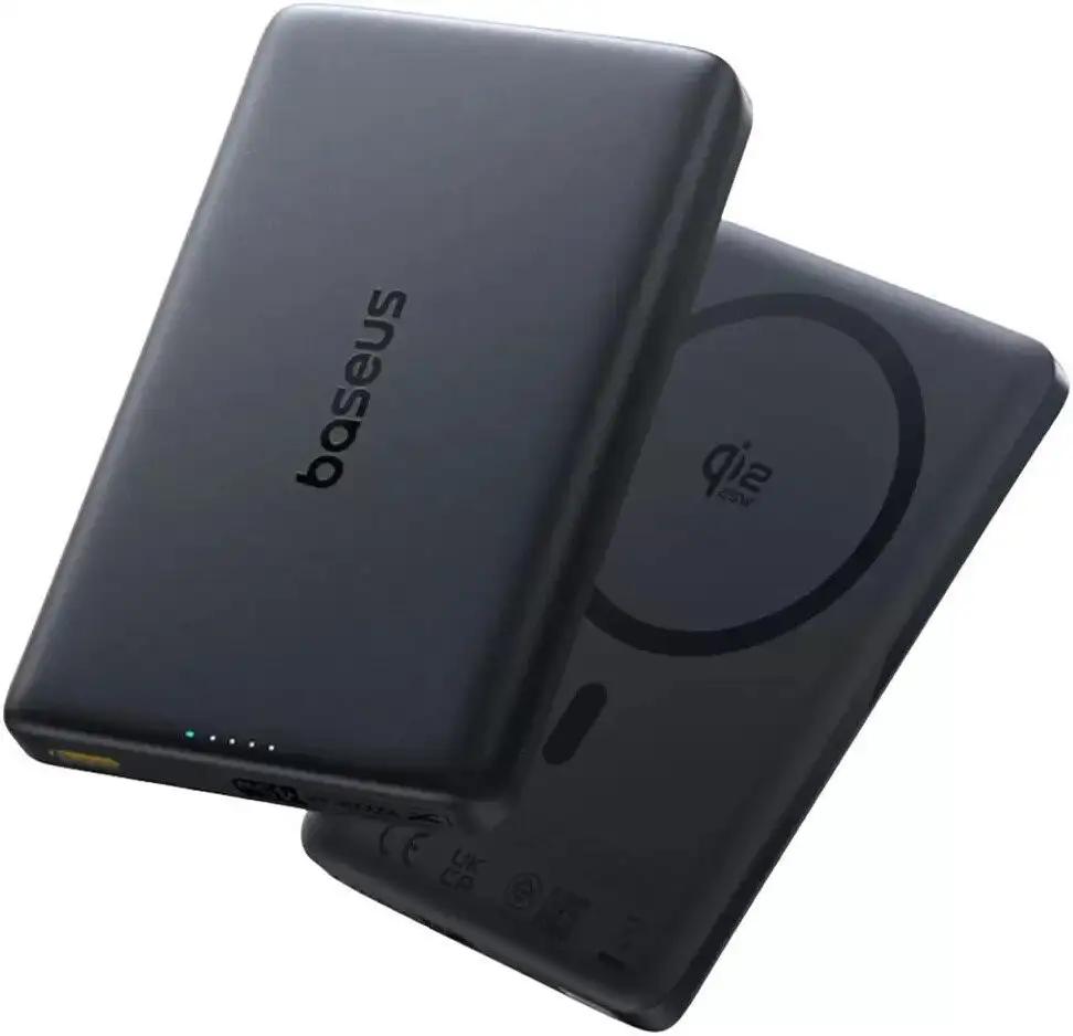 Внешний аккумулятор Baseus PicoGo AM52 Slim Qi2.2 Magnetic Power Bank 45W 10000mAh (черный) – фото товара