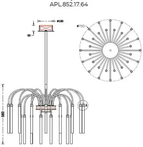 Подвесная люстра Aployt APL.852.17.64 – фото товара