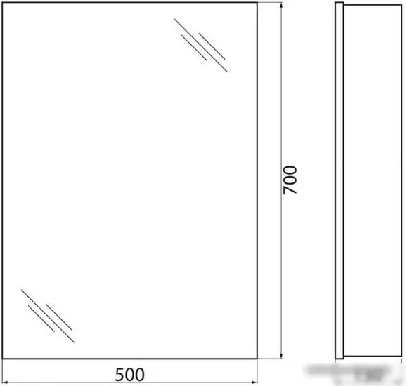 BelBagno Шкаф с зеркалом SPC-1A-DL-BL-500 – фото товара