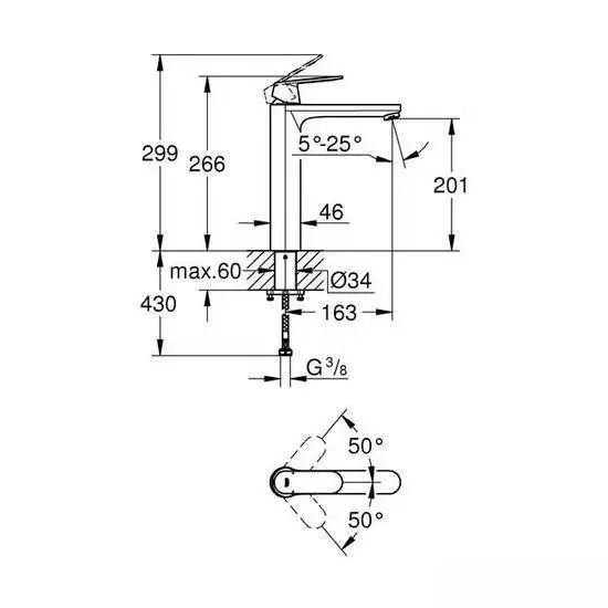 Смеситель Grohe Eurosmart cosmopolitan 23921000 - фото товара