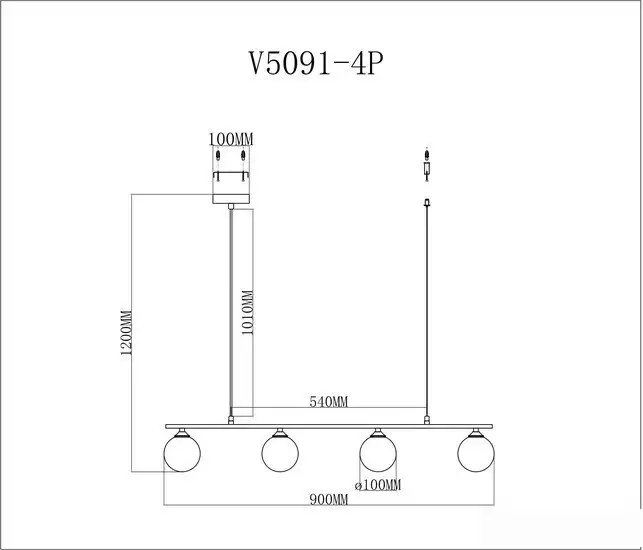 Подвесная люстра Moderli Lingdal V5091-4P – фото товара