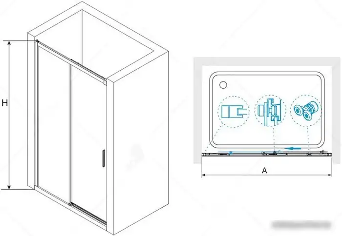 Душевая дверь RGW LE-12B 140 - фото товара