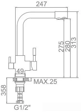 Смеситель Gerhans KK4055-3-22 - фото товара