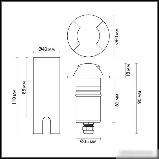 Садовый светильник Odeon Light Wald 6662/2GL – фото товара