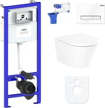 Унитаз Lavinia Boho Relfix Biore Rimless 7 в 1 87040105 (белое стекло) - изображение в каталоге