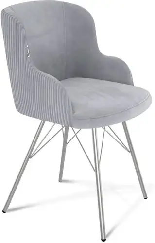 Стул Sheffilton SHT-ST39-4/S37 (стальной серый/хром лак) – изображение в каталоге