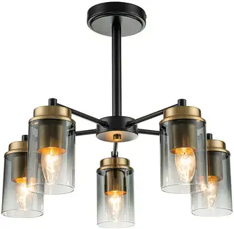 Люстра средней высоты Escada 2118/5P (Black/Brass) – изображение в каталоге
