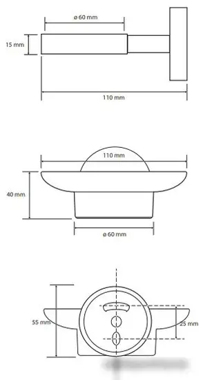 Мыльница Bemeta Dark 104108040 – фото товара