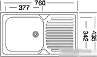 Кухонная мойка Kromevye ЕС 240 D - фото товара