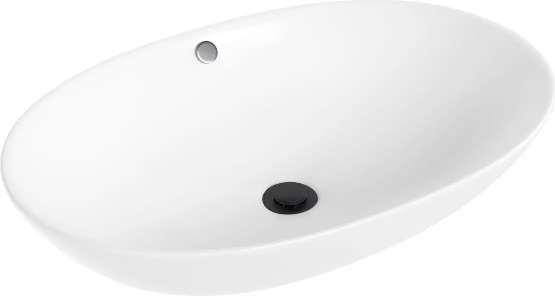 Умывальник Lauter 21709 + Moon 21СК8691BS с сифоном 21635B (черный матовый) - фото товара