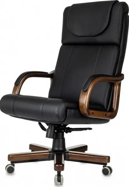 Офисное кресло Бюрократ T-9933Walnut (черный, экокожа) – фото товара