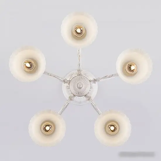 Люстра средней высоты Евросвет Campina 60107/5 белый с золотом – фото товара