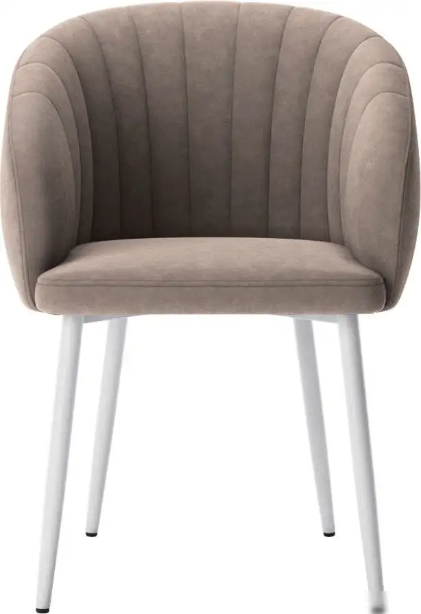 Стул с подлокотниками Табурет Верона (бренди 05/каркас белый) – фото товара