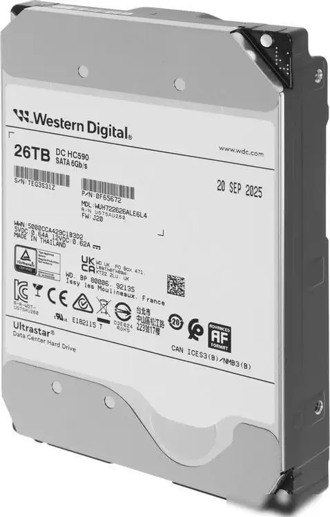 Жесткий диск WD Ultrastar DC HC590 26TB WUH722626ALE6L4 – фото товара