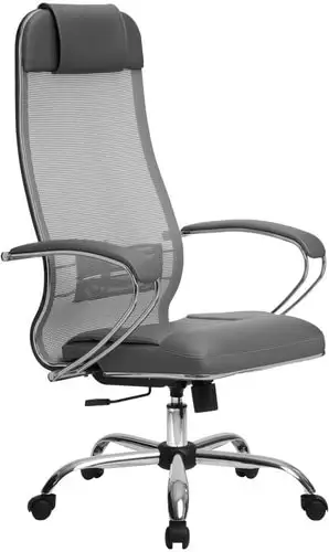 Кресло Metta SU-1-BK Комплект 5, Ch ов/сечен (пластиковые ролики, серый) – изображение в каталоге