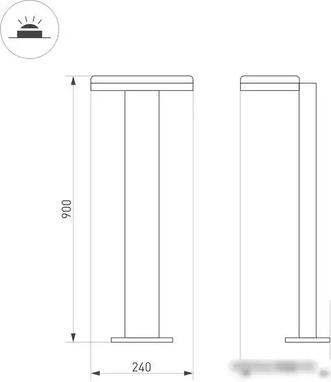 Фонарный столб Arlight LGD-TENT-BOLL-H900-9W Warm3000 029978