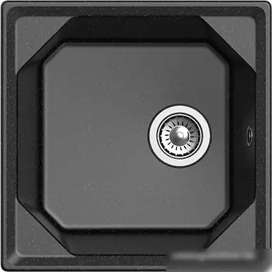 Кухонная мойка GranFest GF-U-500 (черный) - фото товара