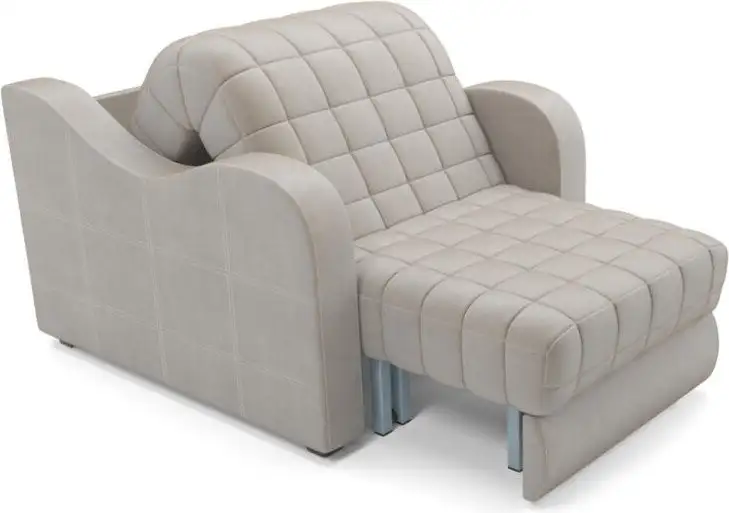 Кресло-кровать Мебель-АРС Барон №4 НПБ (бархат, бежевый Star Velvet 6 Light Beige)