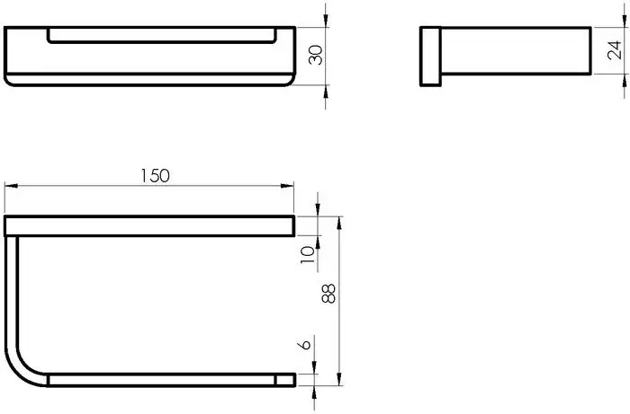 Набор для туалета Rubineta Edela 670115 (черный) – фото товара