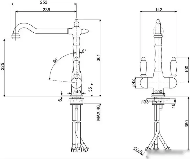 Смеситель Smeg MAP77OT (латунь) - фото товара