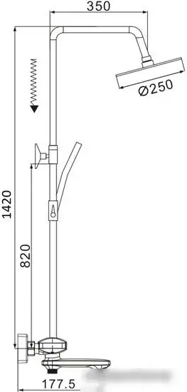 Душевая система Rose R3996T - фото товара
