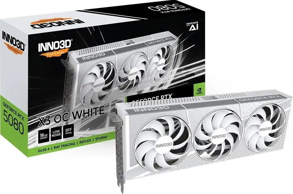 Видеокарта Inno3D GeForce RTX 5080 X3 OC White N50803-16D7X-17605211 – фото товара
