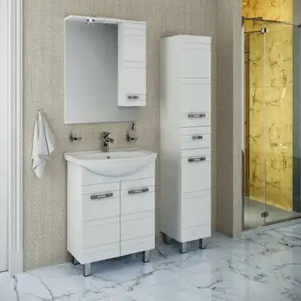 Runo Тумба с умывальником Runo Турин 65 + Элеганс 65 (напольная) – изображение в каталоге