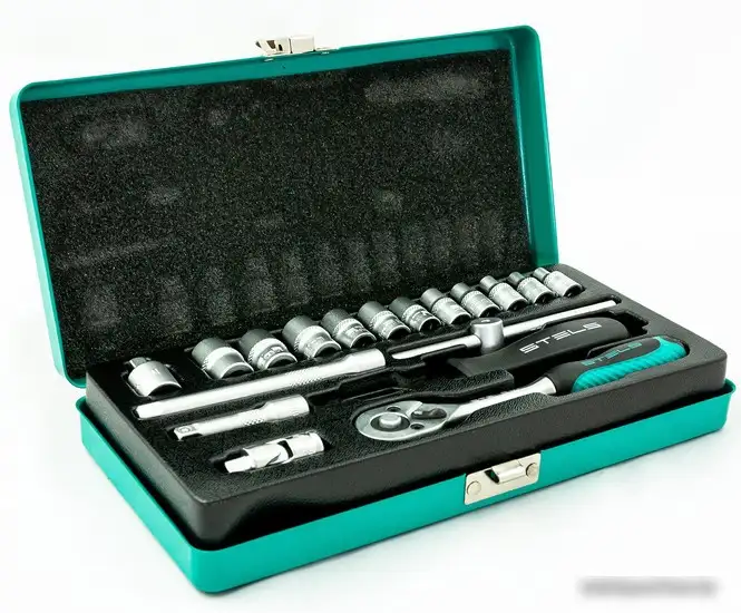 Набор трещотка с головками Stels 13573 (18 предметов) – фото товара