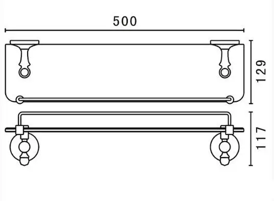 Art&Max Полка Antic Crystal AM-E-2682SJ-Br – фото товара
