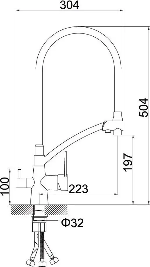 Смеситель Potato P4077BL - фото товара