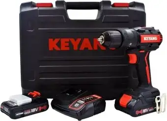 Дрель-шуруповерт Keyang DD18BL-W Set (с 2-мя АКБ, кейс) – изображение в каталоге