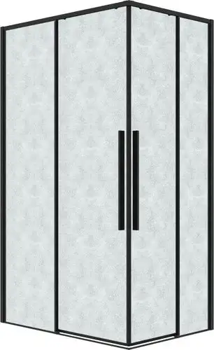 Душевой уголок Grossman Galaxy 120х80х195 300.K33.01.12R80L.21.02 (черный матовый/стекло шиншилла) - изображение в каталоге
