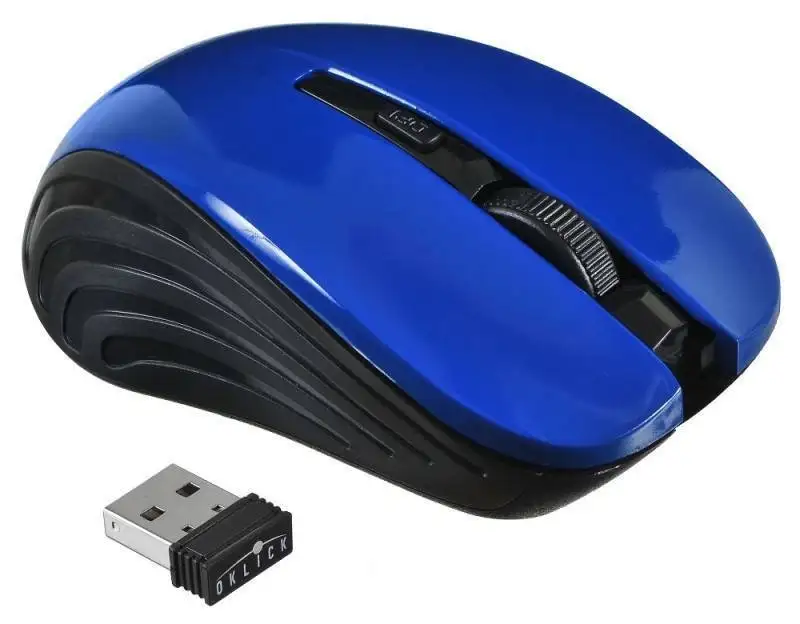 Мышь Oklick 545MW (черный/синий) [368630] – фото товара
