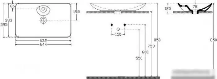 Умывальник Isvea Sistema Y Clear 10SY50065M - фото товара