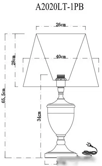 Ночник Arte Lamp A2020LT-1PB – фото товара