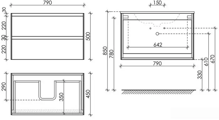 Sancos Тумба под умывальник Cento CN80W (белый глянец) – фото товара