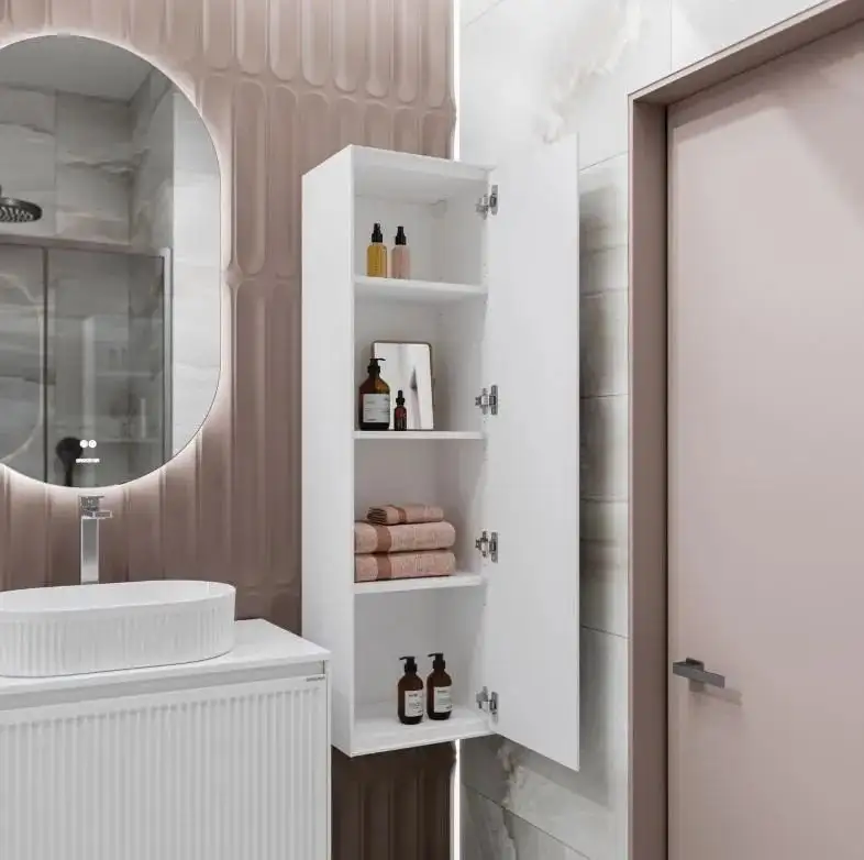 Grossman Шкаф-полупенал для ванной Кристалл-35 303543 – фото товара