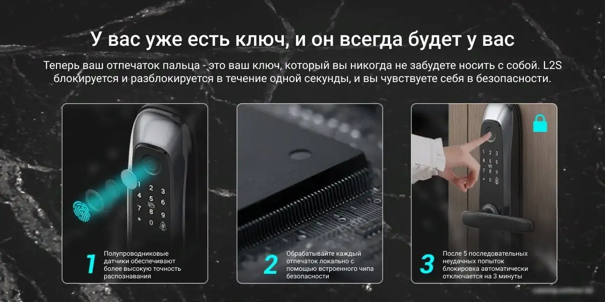 Дверной замок Ezviz L2 CS-L2S-11FCP – фото товара