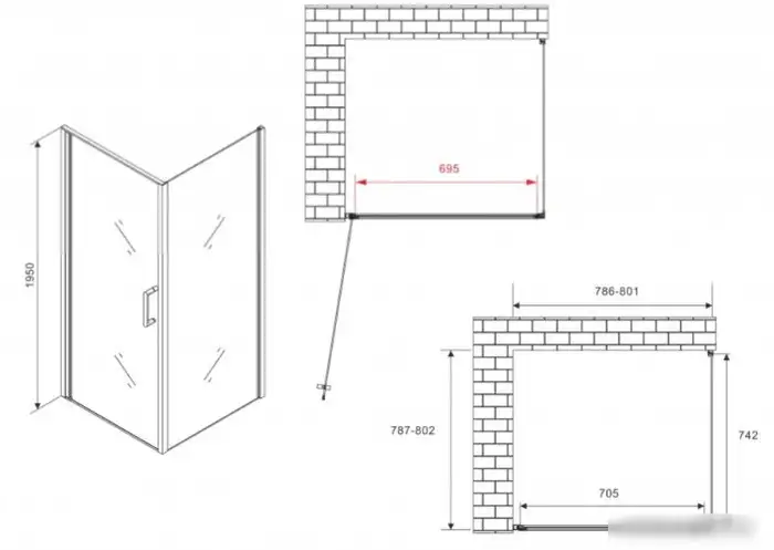 Душевой уголок Abber Sonnenstrand AG04080-S80 - подробное фото Душевой уголок Abber Sonnenstrand AG04080-S80 - фото товара