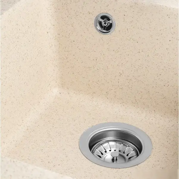 Кухонная мойка Saniteco Silva (бежевый с сифоном) - фото товара