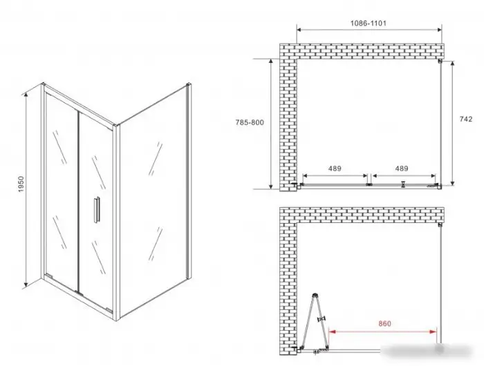 Душевой уголок Abber Sonnenstrand AG07110-S80 - фото товара