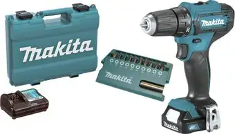 Дрель-шуруповерт Makita DF333DAX13 (с 2-мя АКБ, кейс +набор оснастки) – изображение в каталоге