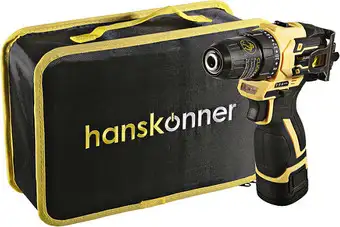 Дрель-шуруповерт Hanskonner HCD1645BLC (с 2-мя АКБ, сумка) – изображение в каталоге