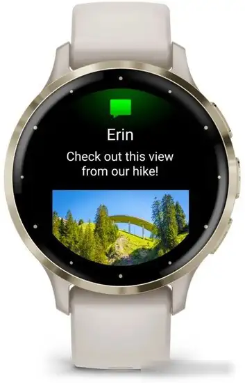 Умные часы Garmin Venu 3S (слоновая кость, с силиконовым ремешком) – фото товара