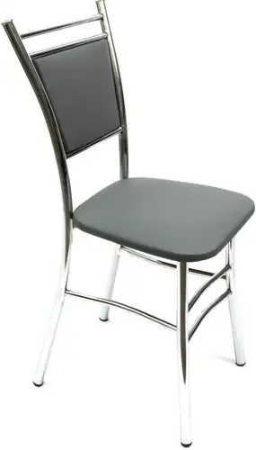 Стул ВВР Марсель (серый/хром, экокожа) – изображение в каталоге